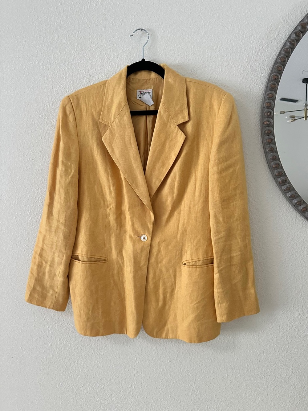 Butter Yellow Classic Women's Linen Blazer